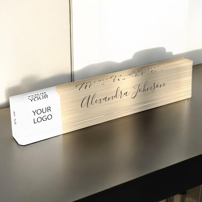 Placa De Nombre Logotipo de personalizado Profesional elegante y m (Subido por el creador)