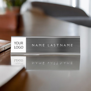 Placa De Nombre Logotipo de personalizado profesional negro ejecut