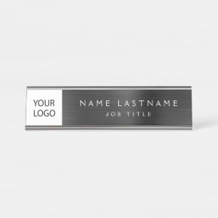 Placa De Nombre Logotipo de personalizado profesional negro ejecut
