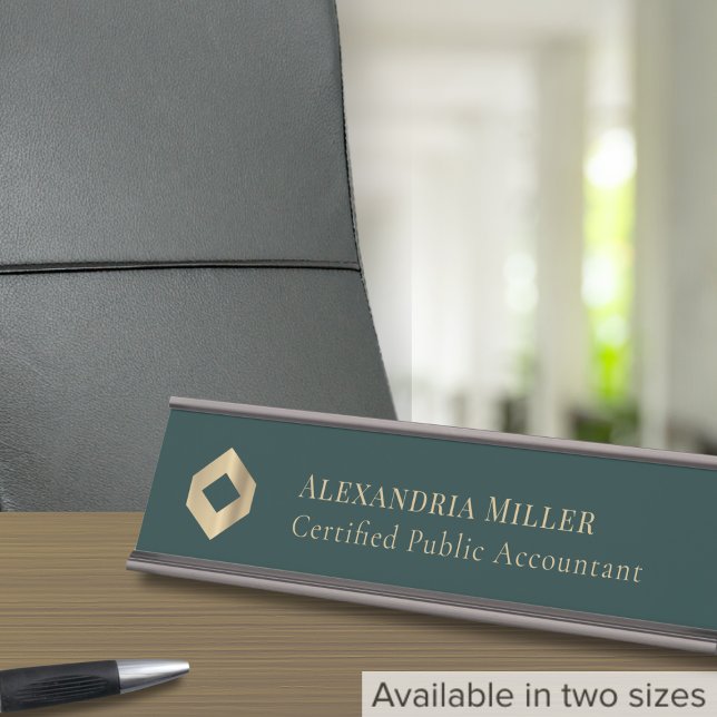 Placa De Nombre Logotipo elegante de oro (Subido por el creador)