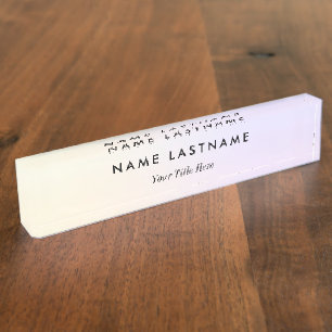 Placa De Nombre Logotipo Empresarial Promocional Moderno
