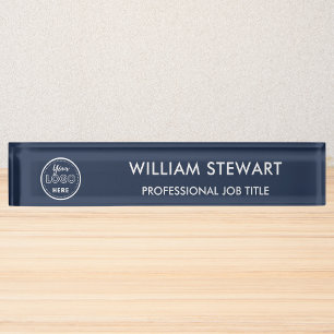 Placa De Nombre Logotipo moderno Army personal del empleado azul M