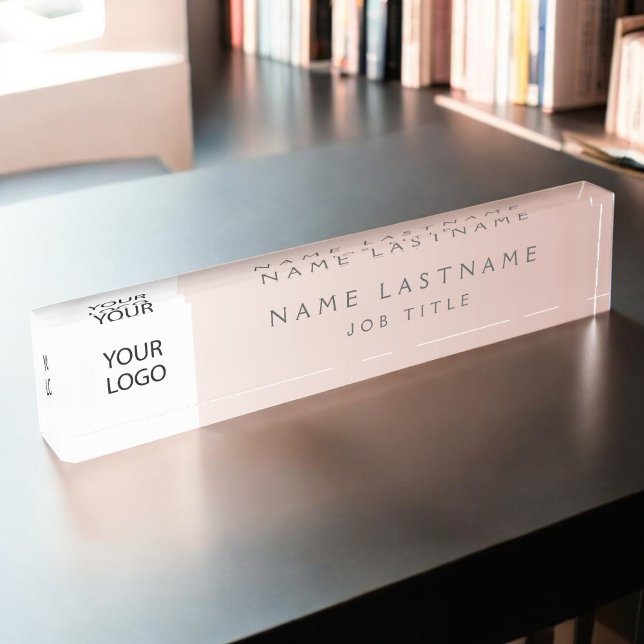 Placa De Nombre Logotipo personalizado ejecutivo Rubor Pink Profes (Subido por el creador)