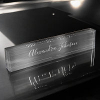 Logotipo personalizado Elegante Mesa Blanca Negra