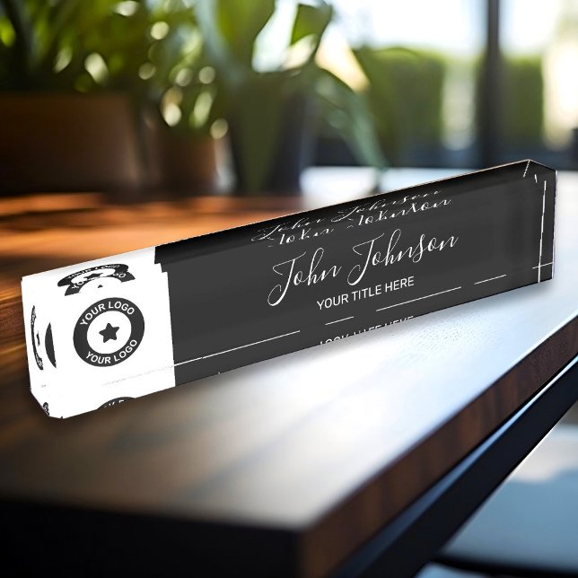 Placa De Nombre Logotipo personalizado y nombre elegante (Subido por el creador)