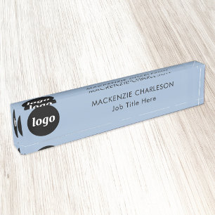 Placa De Nombre Logotipo simple con texto Personalizado Business P