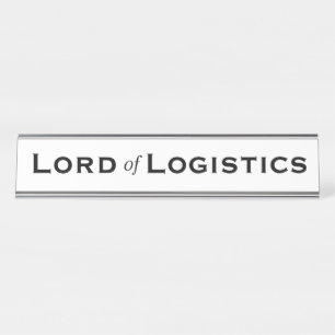 Placa De Nombre Lord Logistics Gracioso Gestor de Logística de Me