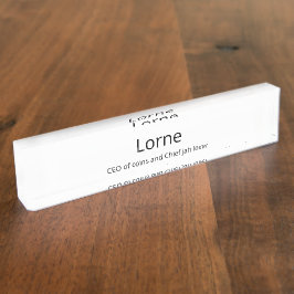 Placa De Nombre Lorne