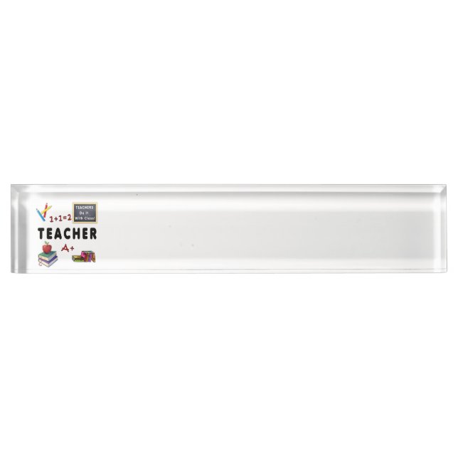 Placa De Nombre Los profesores lo hacen con la clase (Anverso)