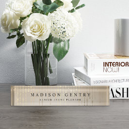 Placa De Nombre Luz de cadena de lluvia dorada personalizada