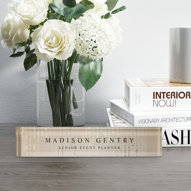 Placa De Nombre Luz de cadena de lluvia dorada personalizada (Subido por el creador)