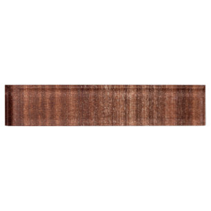 Placa De Nombre Madera manchada