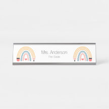 Maestra del lápiz arco iris