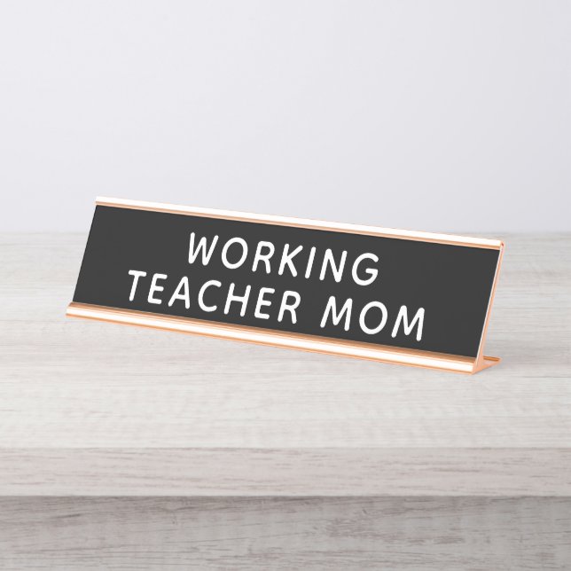 Placa De Nombre Maestra trabajadora Mamá (Anverso)