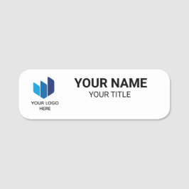 Placa de nombre magnética con logotipo para emplea