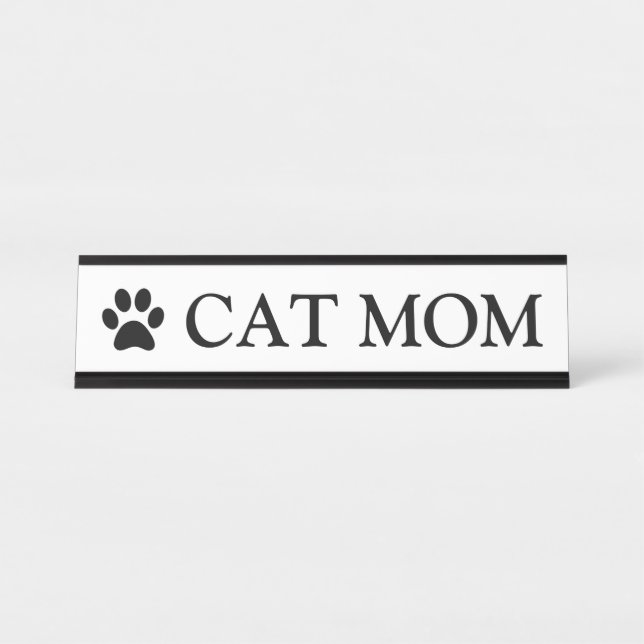 Placa De Nombre  Mamá Gata Pata (Anverso)