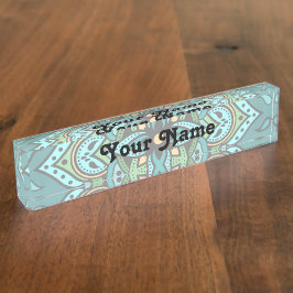 Placa De Nombre Mandala