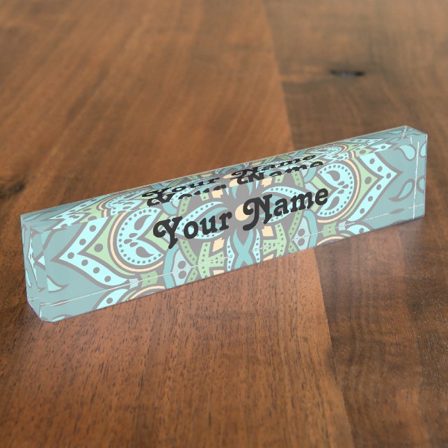 Placa De Nombre Mandala (Lateral)