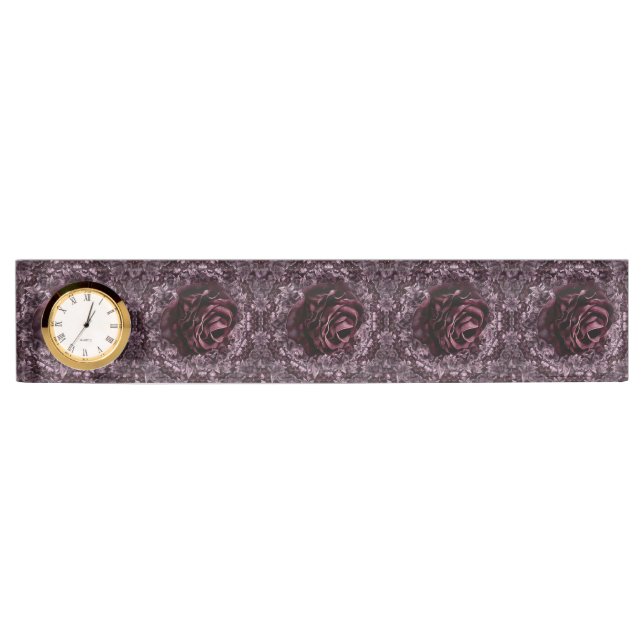 Placa De Nombre Mandala de rosa  (Anverso)