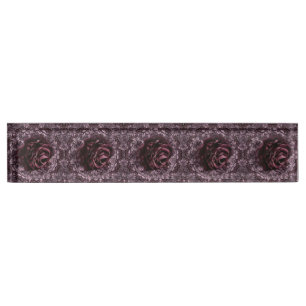 Placa De Nombre Mandala de rosa