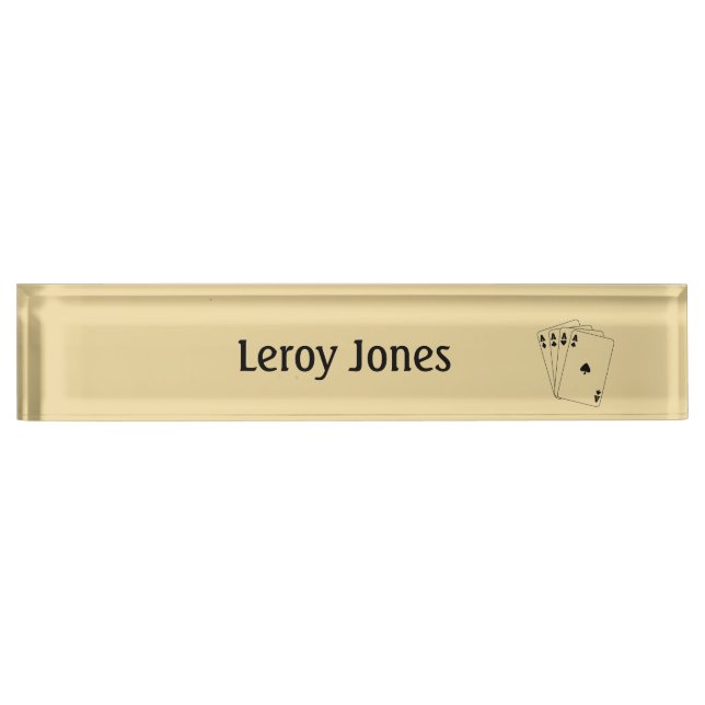 Placa De Nombre Mano de Aces Poker (Anverso)