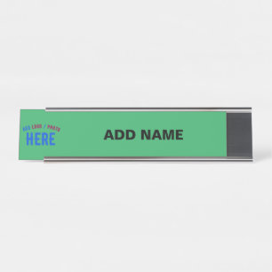 PLACA DE NOMBRE MARCA VERIFICADA DE EMERALD GREEN, PERSONALIZADO M