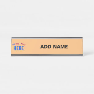 PLACA DE NOMBRE MARCA VERIFICADA DE NARANJA DE PAZ DE PERSONALIZAD