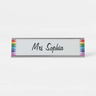 Placa De Nombre Marco de borde de cañones colorido personalizado