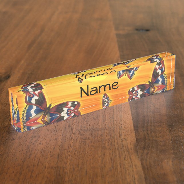 Placa De Nombre Mariposa (Lateral)