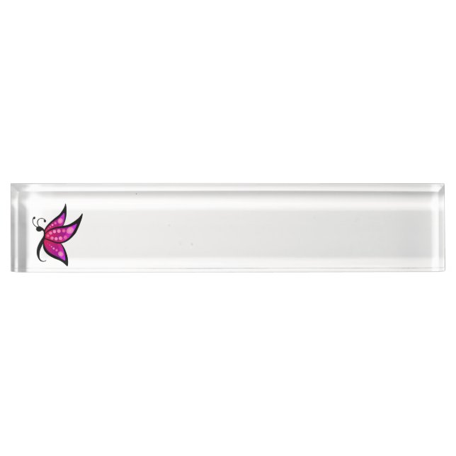 Placa De Nombre Mariposa abstracta (Anverso)