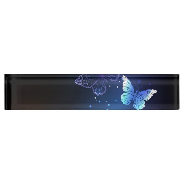Placa De Nombre Mariposas nocturnas brillantes (Anverso)