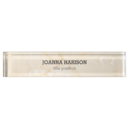 Placa De Nombre Mármol beige