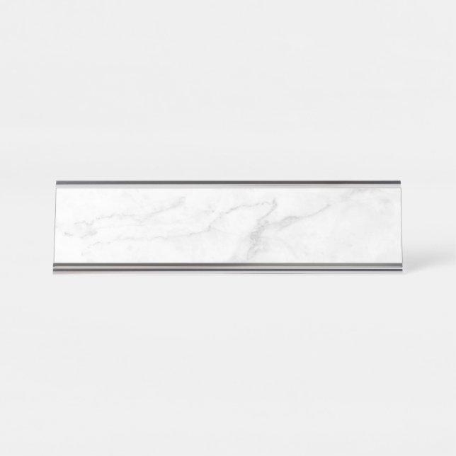 Placa De Nombre Mármol Blanco (Anverso)