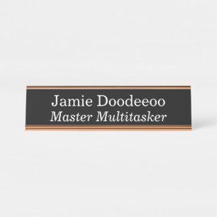 Placa De Nombre Master Multitasker Black