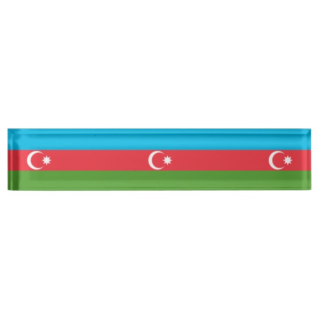 Placa De Nombre Matrícula patriótica con bandera de Azerbaiyán (Anverso)
