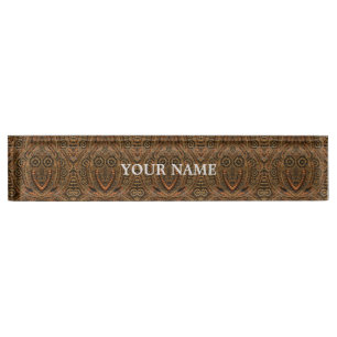 Placa De Nombre Mecanismo industrial del vintage de Steampunk