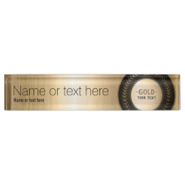 Placa De Nombre MEDALLA Dorada #1 Campeón IMPRESIÓN PERSONALIZADA 