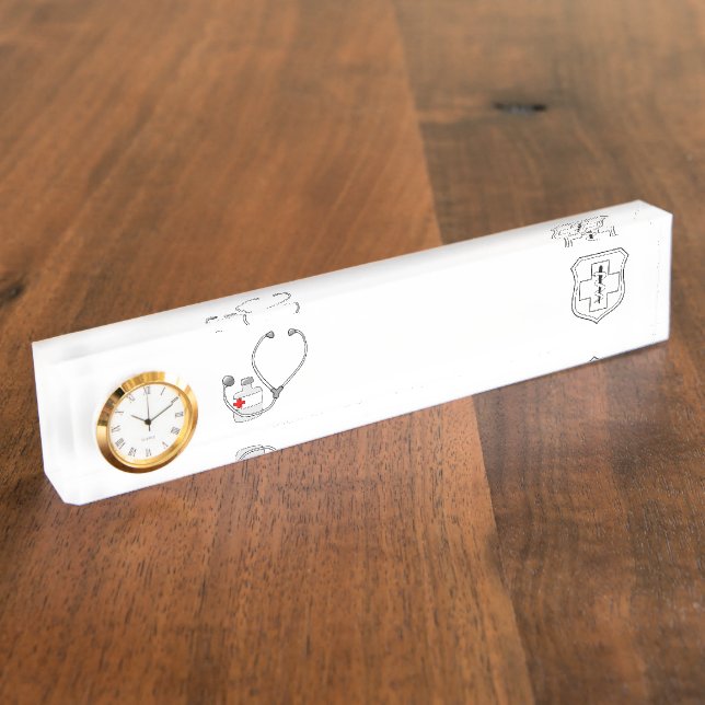 Placa De Nombre Médica Enfermería Oficina Médica de Casa (Lateral)