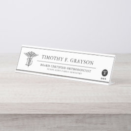 Placa De Nombre Medicina dental personalizada