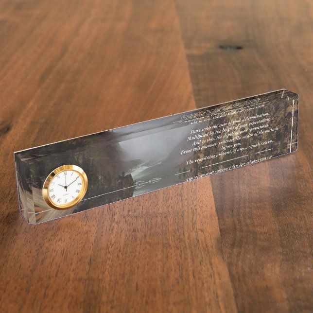 Placa De Nombre Medida de éxito Inspiradora (Lateral)