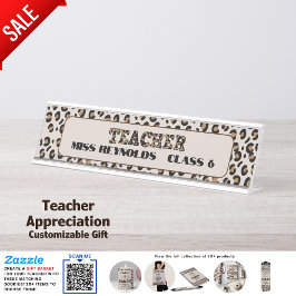 Placa De Nombre Mejor Personalizado de profesores cita impresión l