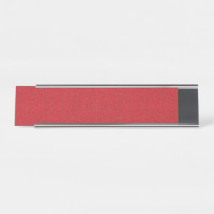 Placa de nombre Metalizado con pincel rojo textura