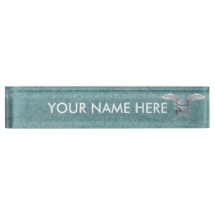 Placa De Nombre Mezcla de hormigón azul-gris