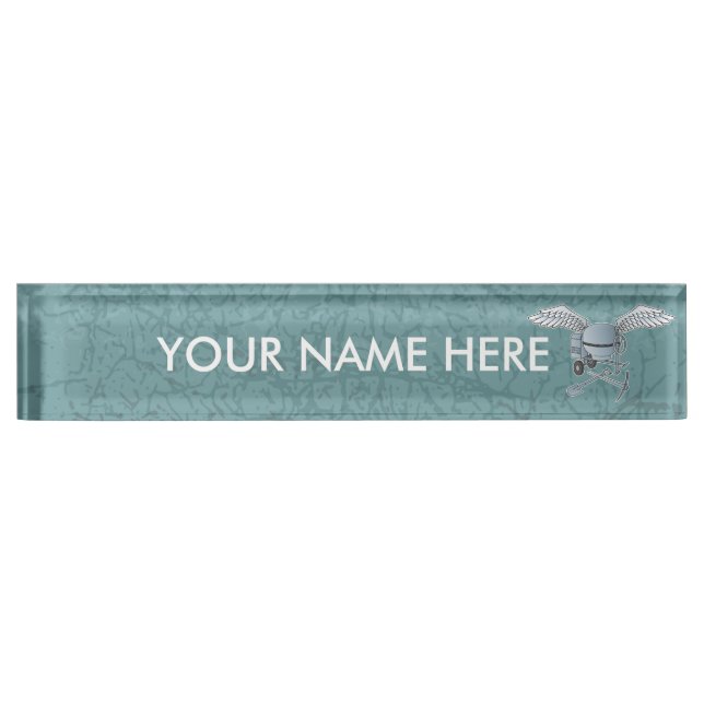 Placa De Nombre Mezcla de hormigón azul-gris (Anverso)