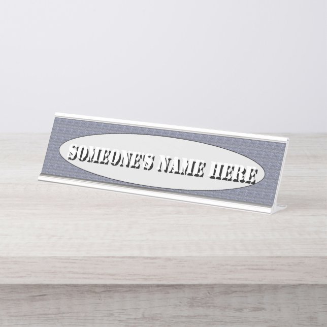 Placa De Nombre Mini azulejos de piedra de Kenneth Yoncich (Anverso)