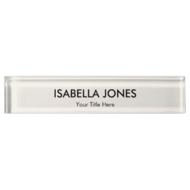 Placa De Nombre Minimalist Professional Acrylic | Desk Name Plate