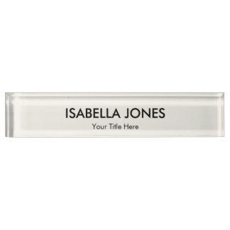 Placa De Nombre Minimalist Professional Acrylic | Desk Name Plate