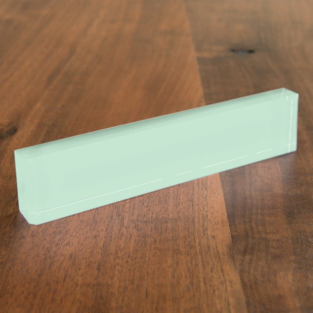 Placa De Nombre Mint Green Desk Nameplate - Elegante y moderno (Lateral)