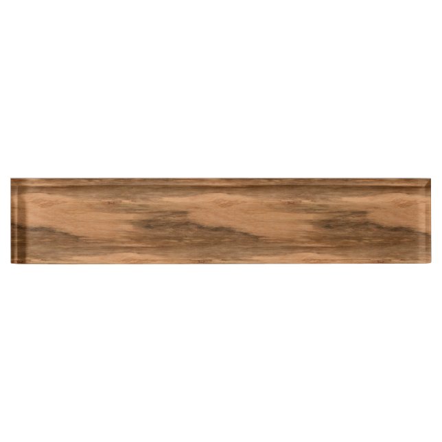 Placa De Nombre Mirada de madera del grano del eucalipto natural (Anverso)