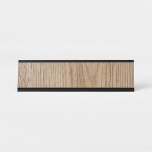 Placa De Nombre Mirada del grano de madera de roble